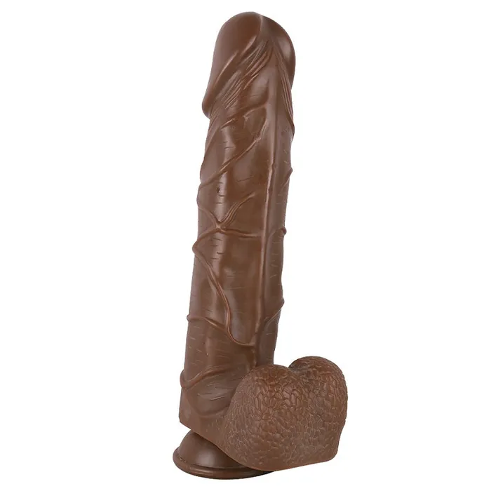 Female Sex Toys MD MD Dragon 1456 Huge Realistic Dildo with Suction Cup Brown