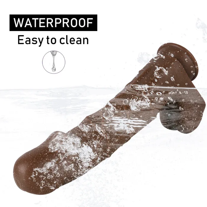 Female Sex Toys MD MD Dragon 1456 Huge Realistic Dildo with Suction Cup Brown