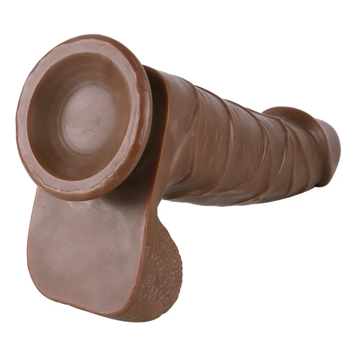 Female Sex Toys MD MD Dragon 1456 Huge Realistic Dildo with Suction Cup Brown