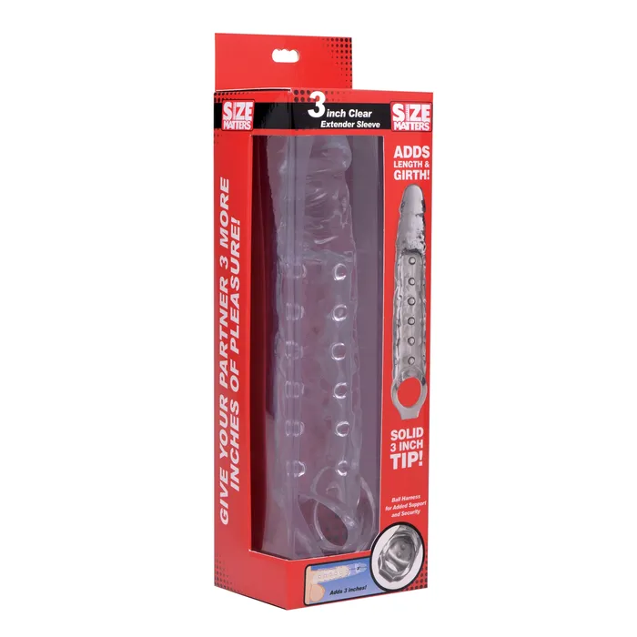 Anal Size Matters 3 Inch Clear Extender Sleeve Anal Size Matters 3 Inch Clear Extender Sleeve