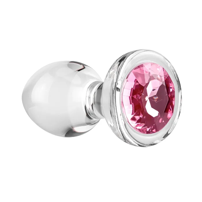 Anal Pink Gem Glass Plug Medium Pink Adam and Eve Anal Pink Gem Glass Plug Medium Pink Adam and Eve