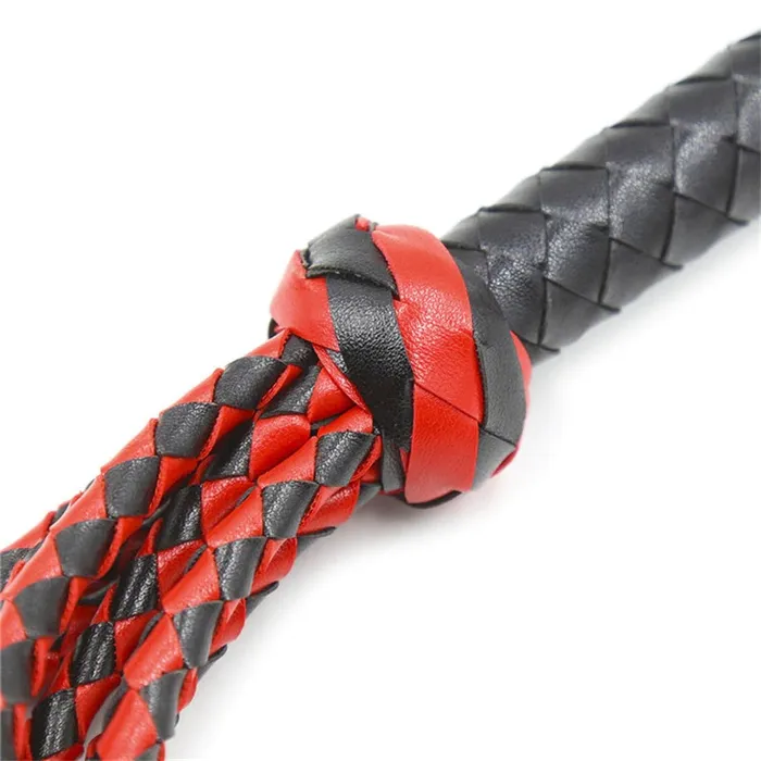 Sex PU Leather Whip for Couple Adult RedBlack Flirt Whip Soft BDSM Tail EVEs SECRETS Anal